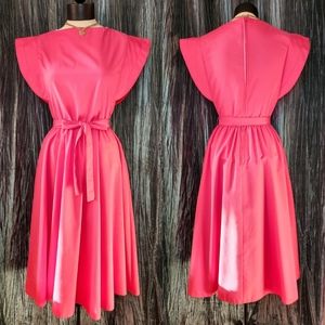 [SOLD]Pink 80s Day Dress